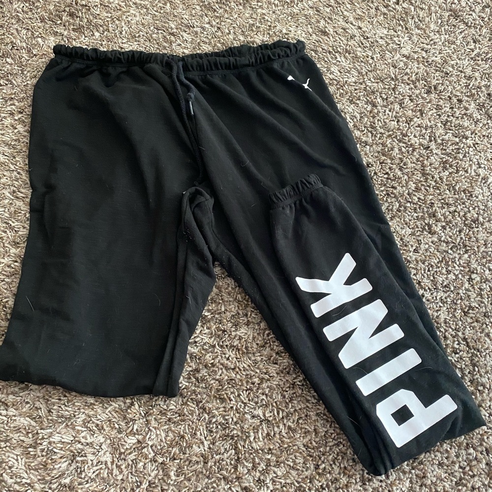 Love Pink Crop Sweats